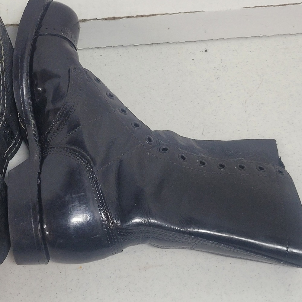 Corcoran 1500 Mens Black Leather Jump Boots Military Paratrooper Cap Toe 7 EE - Picture 10 of 11
